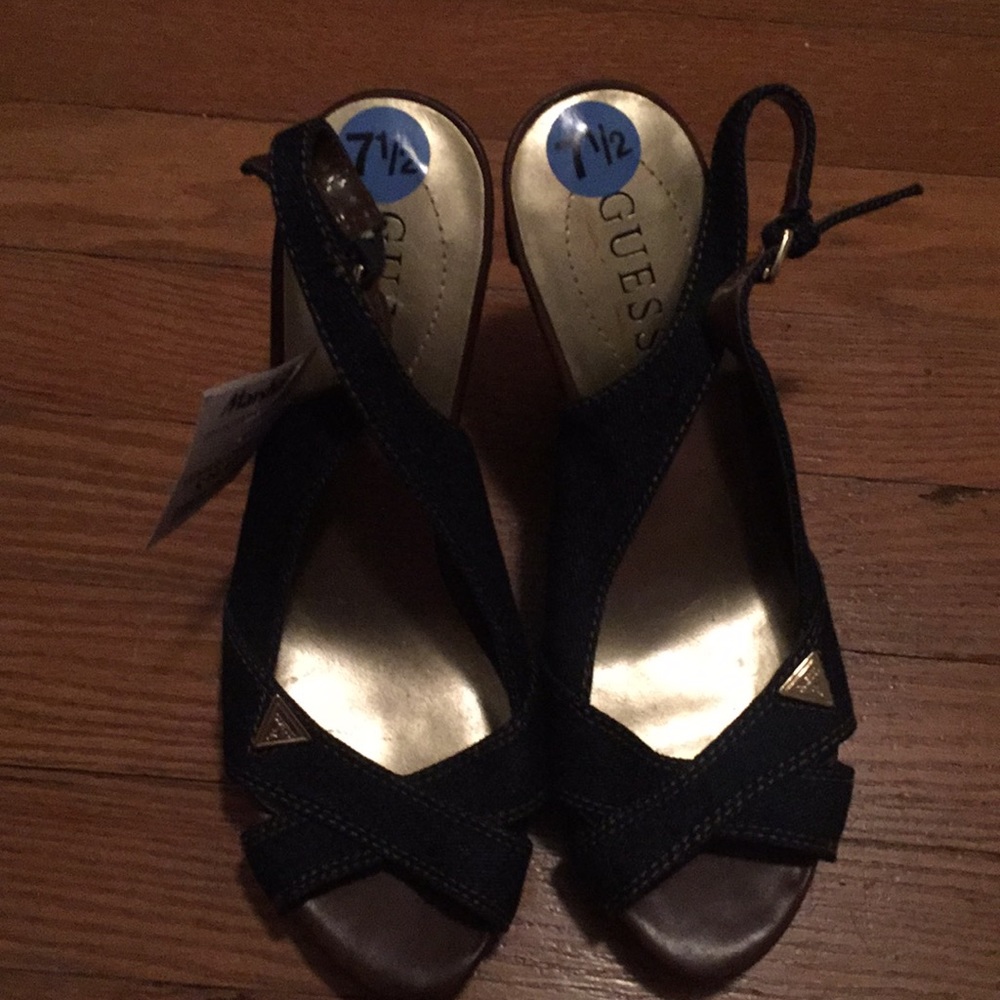 Guess denim wedges
